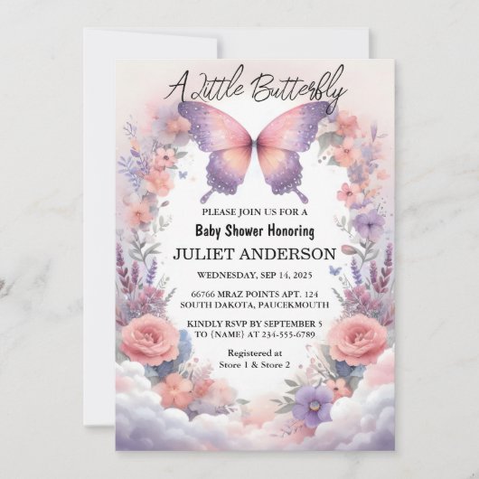 Invitation Maintenant Baby shower Bug Boho Soft Glow Live But (Devant)