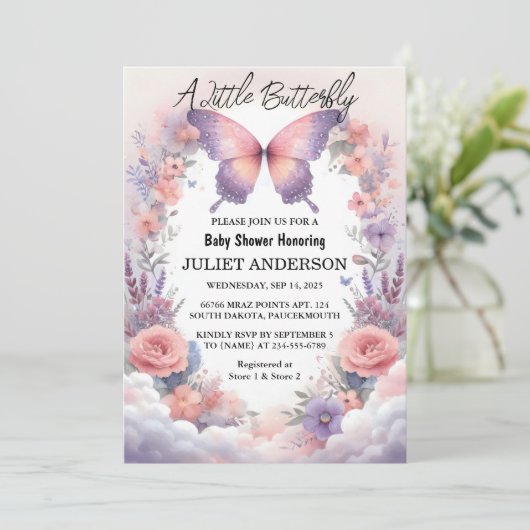 Invitation Maintenant Baby shower Bug Boho Soft Glow Live But (Debout devant)