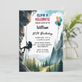 Invitation Maintenant Boy Tree Fun Cliff Rock Escalade 21e an (Debout devant)