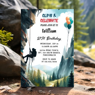 Invitation Maintenant Boy Tree Fun Cliff Rock Escalade 21e an