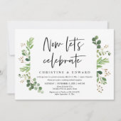 Invitation Maintenant célébrons, Fête de Mariage en Intime (Devant)