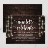 Invitation Maintenant célébrons, Rustic Wedding Elopement Inv (Devant / Derrière)