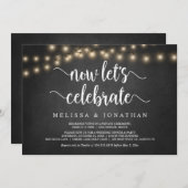 Invitation Maintenant célébrons, Rustic Wedding Elopement Inv (Devant / Derrière)