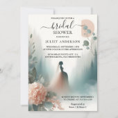 Invitation Maintenant Eucalyptus Dentelle Tulle Dusty Fête de (Devant)