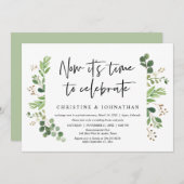 Invitation Maintenant, il est temps de célébrer, Mariage Elop (Devant / Derrière)