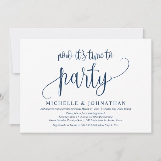 Invitation Maintenant, il est temps de faire la fête, invitat (Devant)
