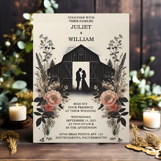 Invitation Maintenant Jardin Floral Printemps Boho Boho Rusti