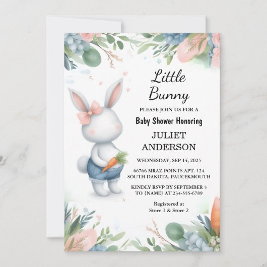 Invitation Maintenant maman doit être Oar Hop Blue Un peu de (Devant)