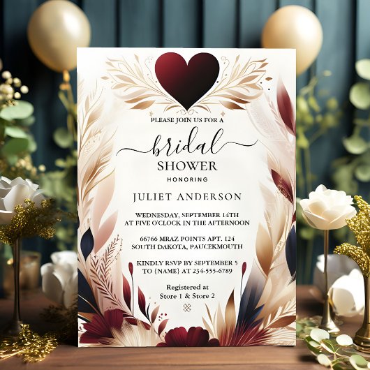 Invitation Maintenant Mariage Traditionnel d'Automne Bordeaux