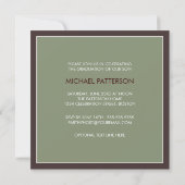 Invitation Maintenant Moderne Bloc Graduation Party Invitatio (Dos)