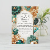 Invitation Maintenant Monstera Emerald Green Et Fête des mari (Debout devant)