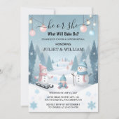 Invitation Maintenant Neige Rustique Froide Glace Cosy hiver  (Devant)