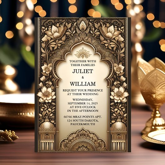 Invitation Maintenant Palace Hindi Henna Mehndi Mariage de st