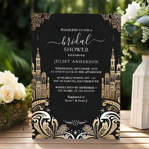 Invitation Maintenant Retro Arabe Exotic Bold Damask Fête des
