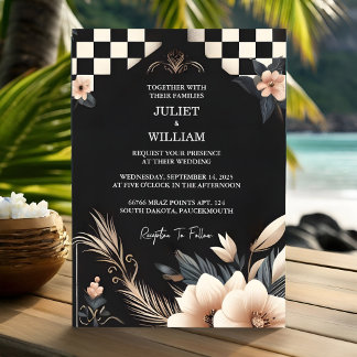 Invitation Maintenant Retro Boho Studio Creative Illustrated 