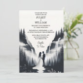 Invitation Maintenant Rivière Pluie Nuage Nature Smoky Mariag (Debout devant)