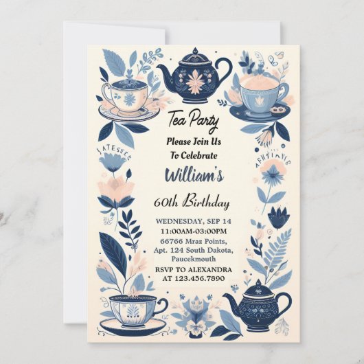 Invitation Maintenant Royal Chic Fairy Tea Party 60e annivers (Devant)