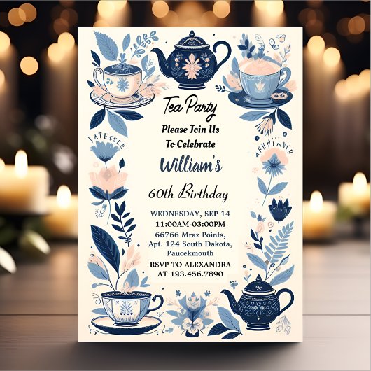 Invitation Maintenant Royal Chic Fairy Tea Party 60e annivers