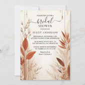 Invitation Maintenant Rustic Boho Automne Ombre Fête des mari (Devant)
