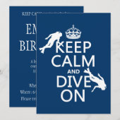 Invitation Maintenez calme et le piqué (de scaphandre) sur (Devant / Derrière)