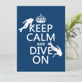 Invitation Maintenez calme et le piqué (de scaphandre) sur (Debout devant)