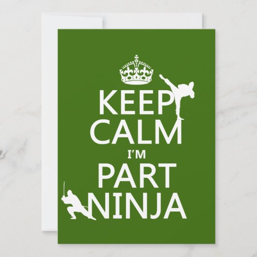 Invitation Maintenez calme je suis partie Ninja (dans toute (Devant)