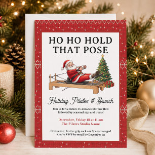 Invitation Maintenez cette pose drôle Pilates Noël Brunch