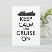 Invitation Maintenez le calme et naviguez sur bateau de crois (Debout devant)