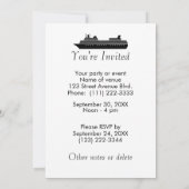 Invitation Maintenez le calme et naviguez sur bateau de crois (Dos)