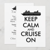 Invitation Maintenez le calme et naviguez sur bateau de crois (Devant / Derrière)