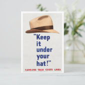 INVITATION MAINTENEZ-LE SOUS VOTRE CASQUETTE - DISCOURS SANS (Debout devant)