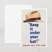 INVITATION MAINTENEZ-LE SOUS VOTRE CASQUETTE - DISCOURS SANS (Devant / Derrière)