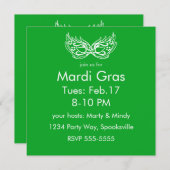 INVITATION MAINTENIR LE CALME C'EST LA SAISON MARDI GRAS (Devant / Derrière)