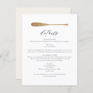 Invitation MAIRI Minimalist Boat Lake Détails du mariage à th
