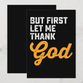 Invitation Mais D'Abord, Laissez-Moi Remercier Dieu (Devant / Derrière)