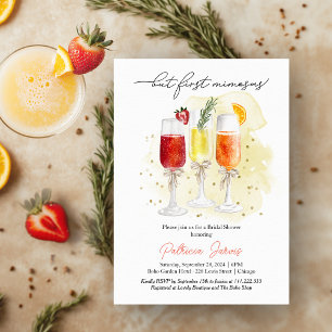Invitation Mais d'abord Mimosas Shower de Mariée