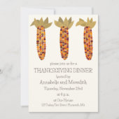 Invitation Maïs indien moderne ou maïs Thanksgiving (Devant)