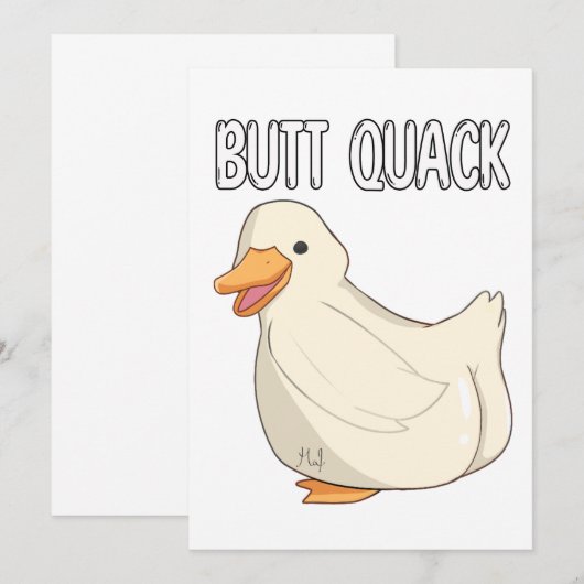 Invitation Mais Quack (Devant / Derrière)