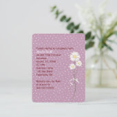 Invitation Maisies sur des points d'épingle blanche invitatio (Debout devant)