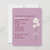 Invitation Maisies sur des points d'épingle blanche invitatio (Devant)