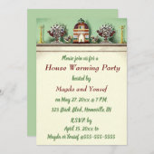 Invitation Maison à colombages modifiable Fête de crémaillère (Devant / Derrière)