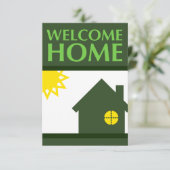 Invitation maison bienvenue (formes) (Debout devant)