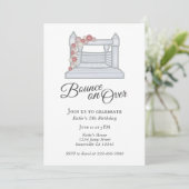 Invitation Maison Blanche Bounce Pink Balloon Garland Anniver (Debout devant)