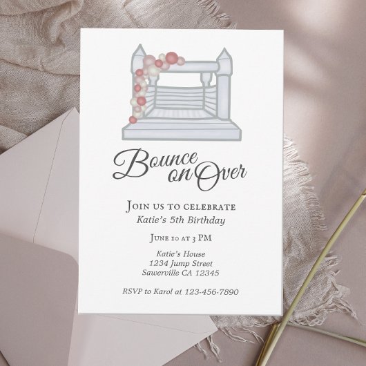 Invitation Maison Blanche Bounce Pink Balloon Garland Anniver