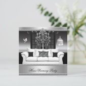 Invitation Maison Chandelier de la fête de réveil Rich Argent (Debout devant)