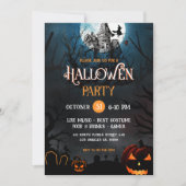 Invitation Maison Chasse Orange & BlancInvitation du parti Ha (Devant)