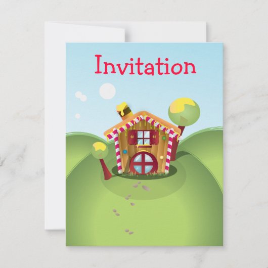 Invitation Maison de Bonbons sur la Colline (Devant)