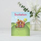 Invitation Maison de Bonbons sur la Colline (Debout devant)