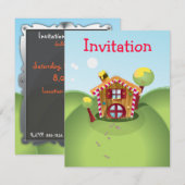 Invitation Maison de Bonbons sur la Colline (Devant / Derrière)