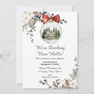 Invitation Maison de Boule de Noël Fleur d'Hiver Nouvelle Mai
